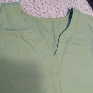 Tafford Sage Notch-Neck Two Pocket Top